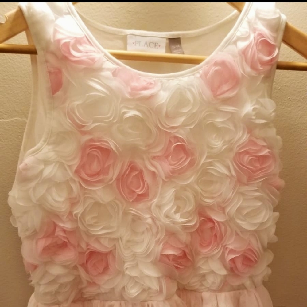 Pretty in pink dress with florals accents
